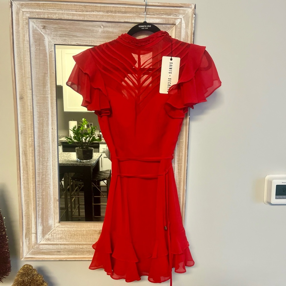 Brand New SAINTS + SECRETS red dress